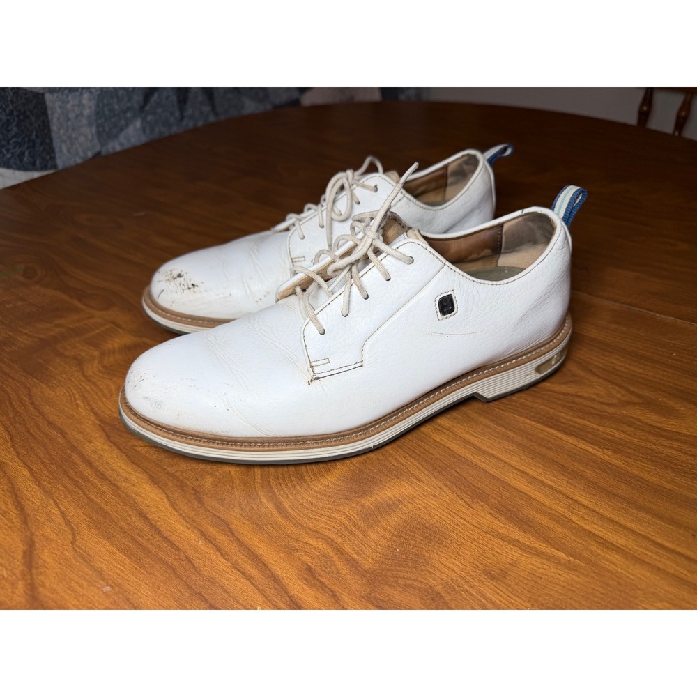 FootJoy Club Casual White Leather Spikeless Golf Shoes Mens 9 M 54355